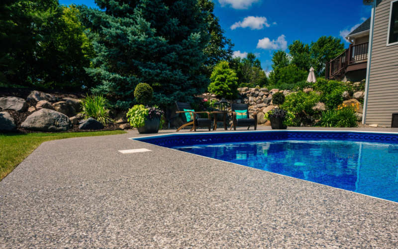 Colored Pool Floor - Floors in a day